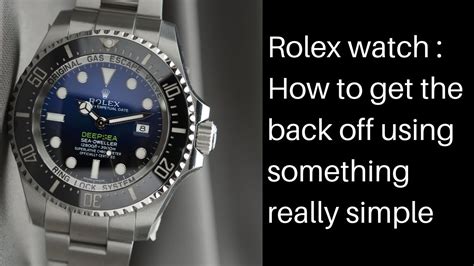 how to getbback off rolex watch|how to get back off rolex.